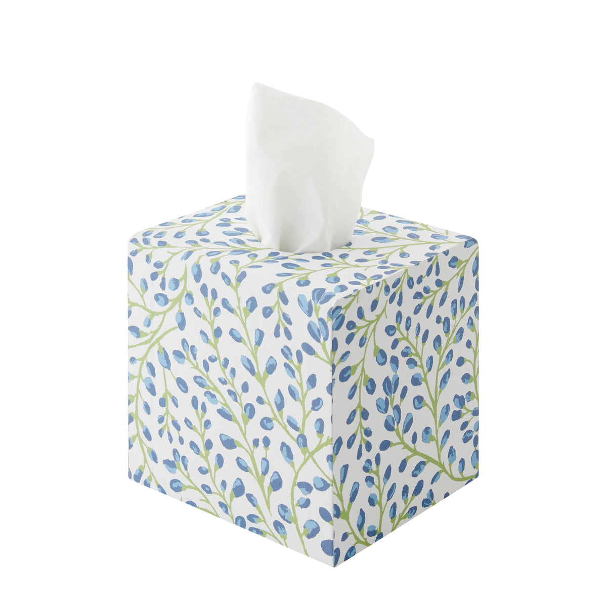 Tissue Box All Over Buds Blue