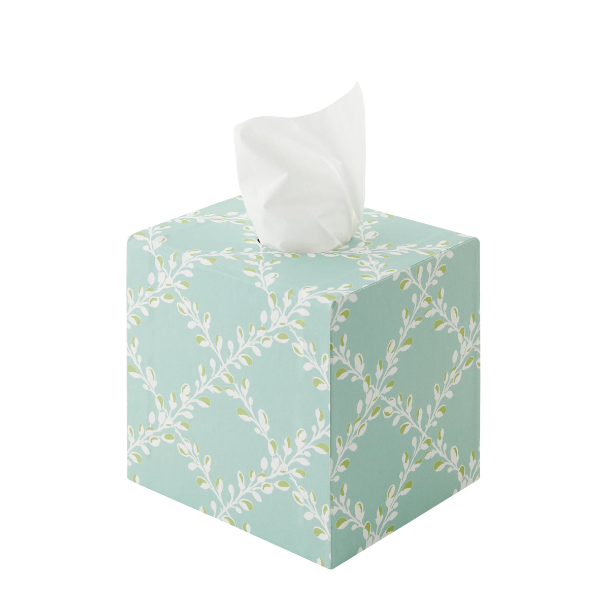 Nina Campbell Tissue Box Bud Trellis - Aqua