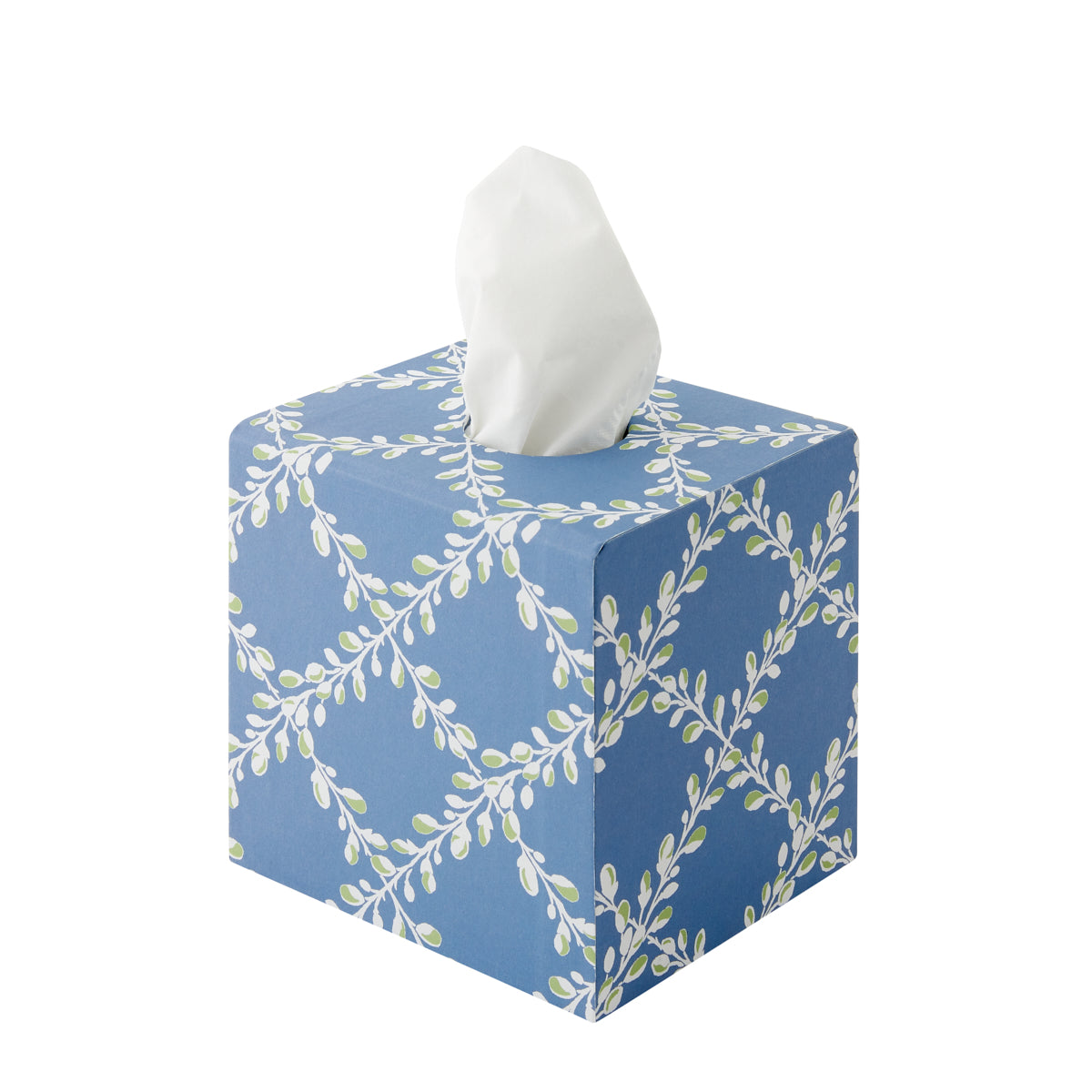 Nina Campbell Tissue Box Bud Trellis - Blue