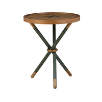 Nina Campbell Button Table in green against a white background