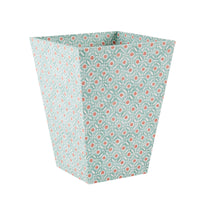 Waste Bin Batik Dots Coral/Aqua