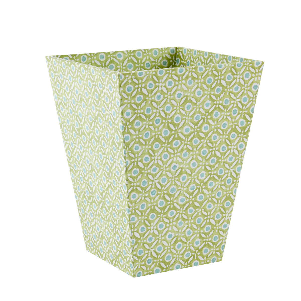 Nina Campbell Waste Basket Batik Dots - Green/Aqua