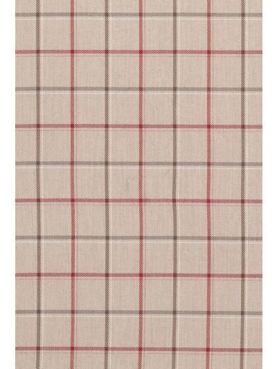 Nina Campbell Fabric - Braemar Branklyn Linen/Cranberry NCF4112-03