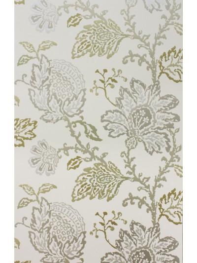 Nina Campbell Wallpaper - Coromandel Coromandel Ivory/Gold/Silver NCW4270-05