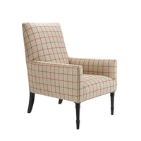 Nina Campbell in chequered fabric against a white background angled view