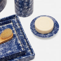 Elaine Soap Dish - Speckled Blue