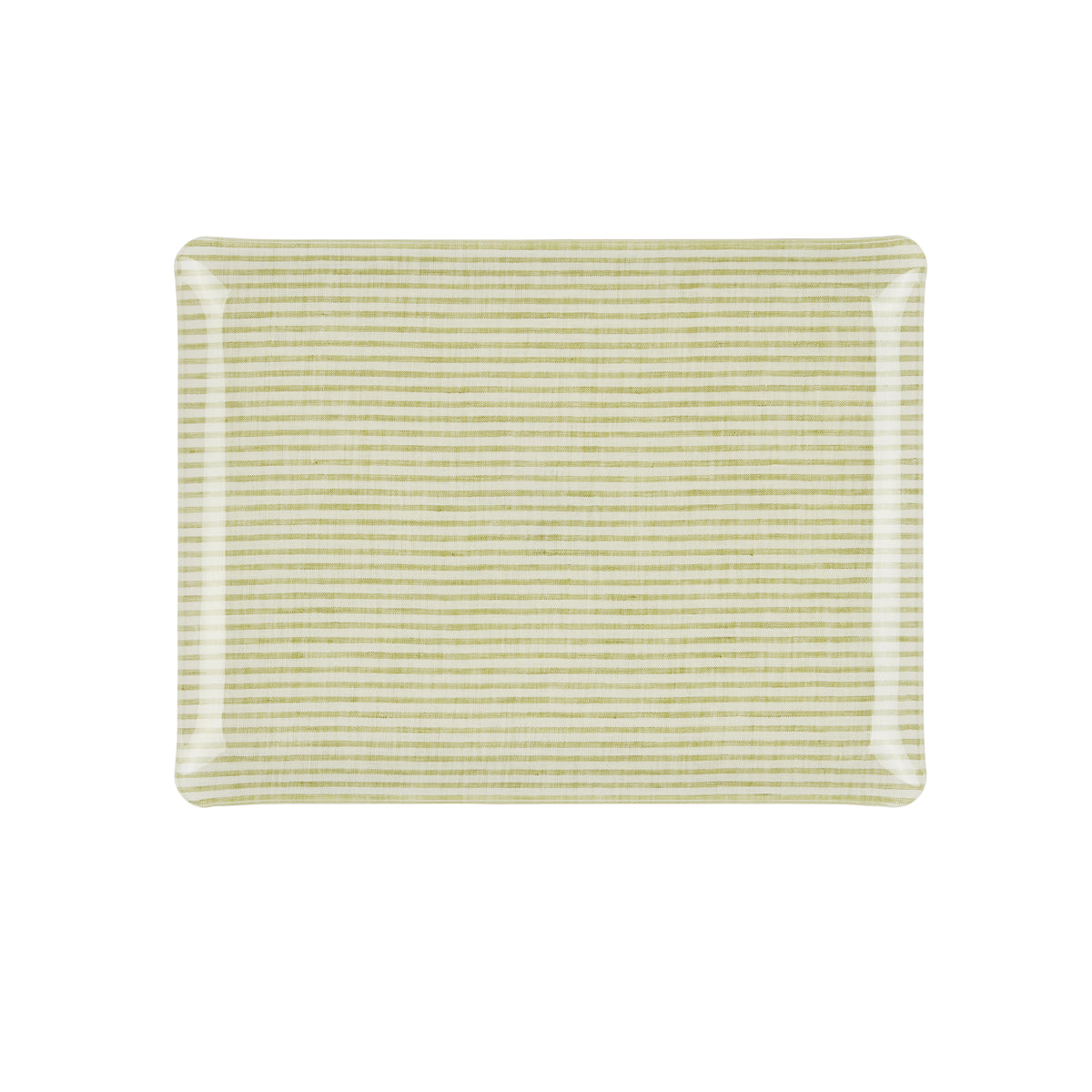 Nina Campbell Fabric Tray Medium - Stripe Green and White