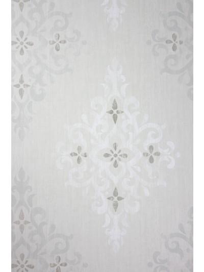 Nina Campbell Wallpaper - Braemar Holmwood French Grey/White NCW4120-03