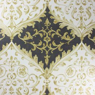Nina Campbell Wallpaper - Rosslyn Montrose Black/Gold NCW4156-06