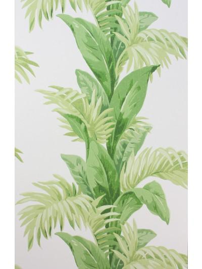 Nina Campbell Wallpaper - Coromandel Palmetto Green/Ivory NCW4274-01