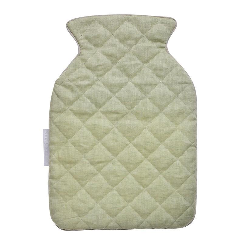 Hot Water Bottle Cover - Peridot/Grey