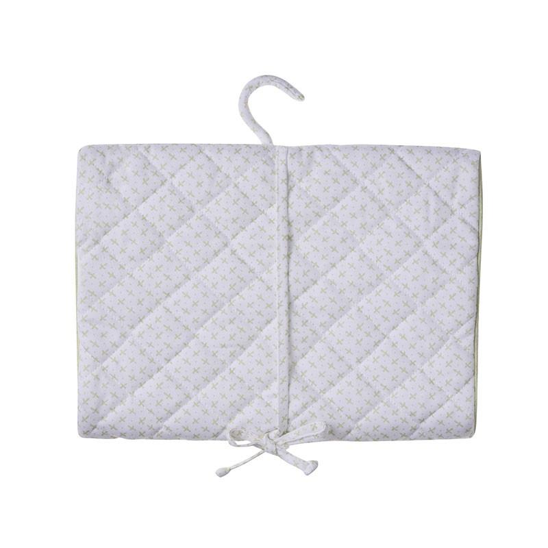 Nina Campbell Hanging Bag Sprig Green against a white background