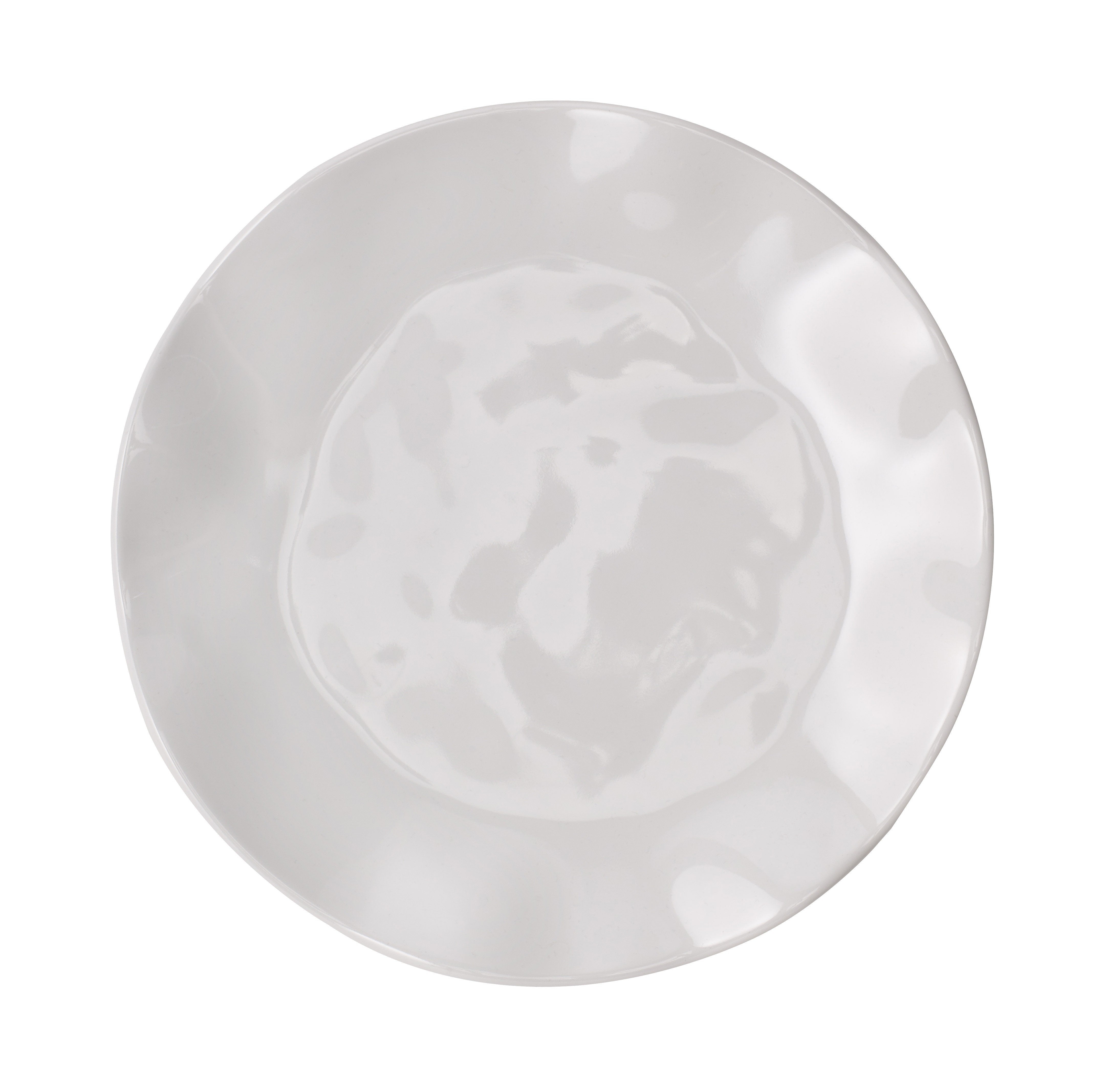 Melamine Ruffle Round Salad Plate 8" - White