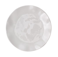 Melamine Ruffle Round Salad Plate 8" White