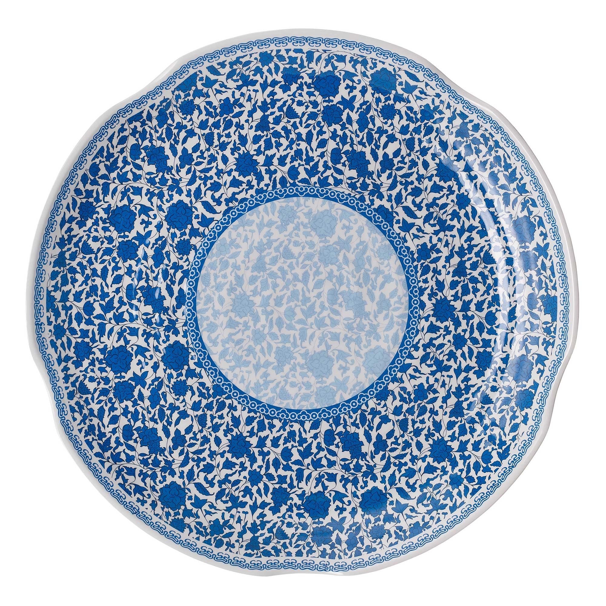 Melamine Heritage Serving Platter Blue