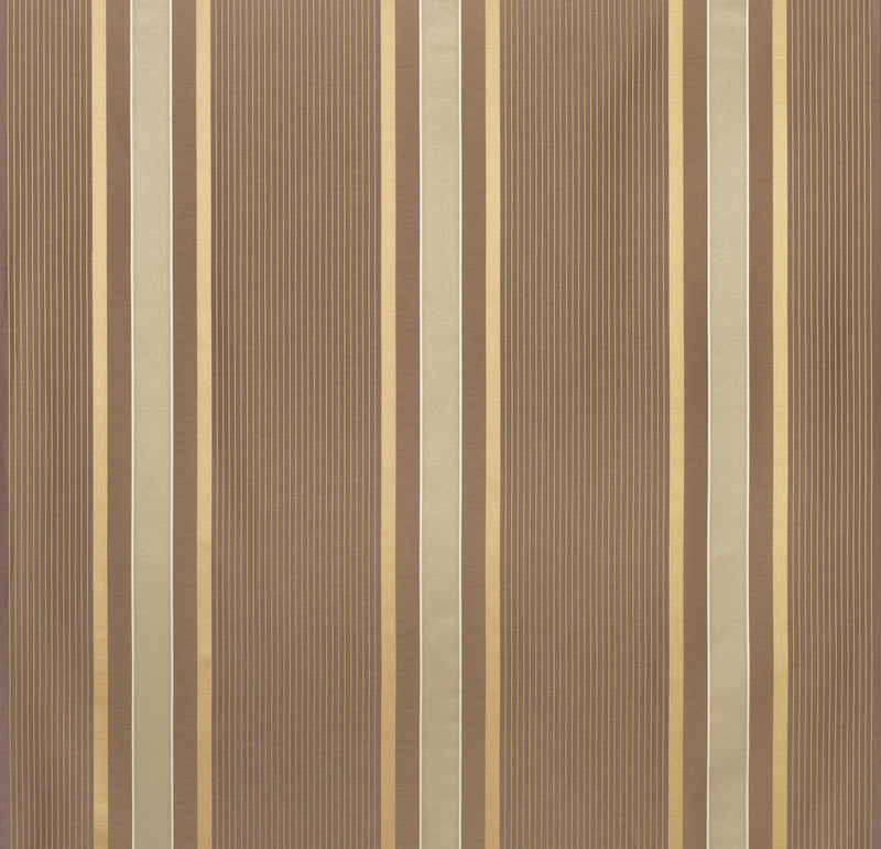 Nina Campbell Fabric - Gioconda Vasari Chocolate/Gold/Silver NCF4251-02