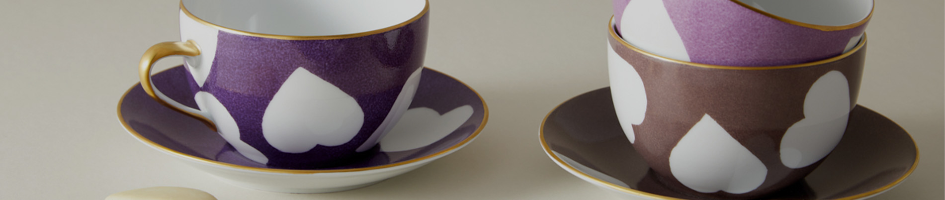 Heart Breakfast Cup and Saucer Collection