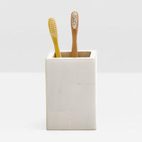 Arles Faux Horn White Toothbrush Holder