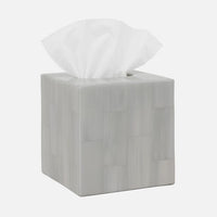 Arles Faux Horn Grey Tissue Box