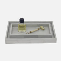 Arles Faux Horn Grey Set of Nested Trays