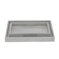 Arles Faux Horn Grey Set of Nested Trays