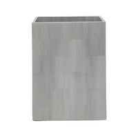 Arles Faux Horn Grey Wastebasket