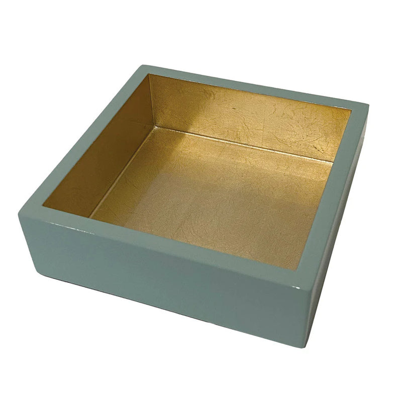 Cocktail Napkin Holder Celadon/Gold