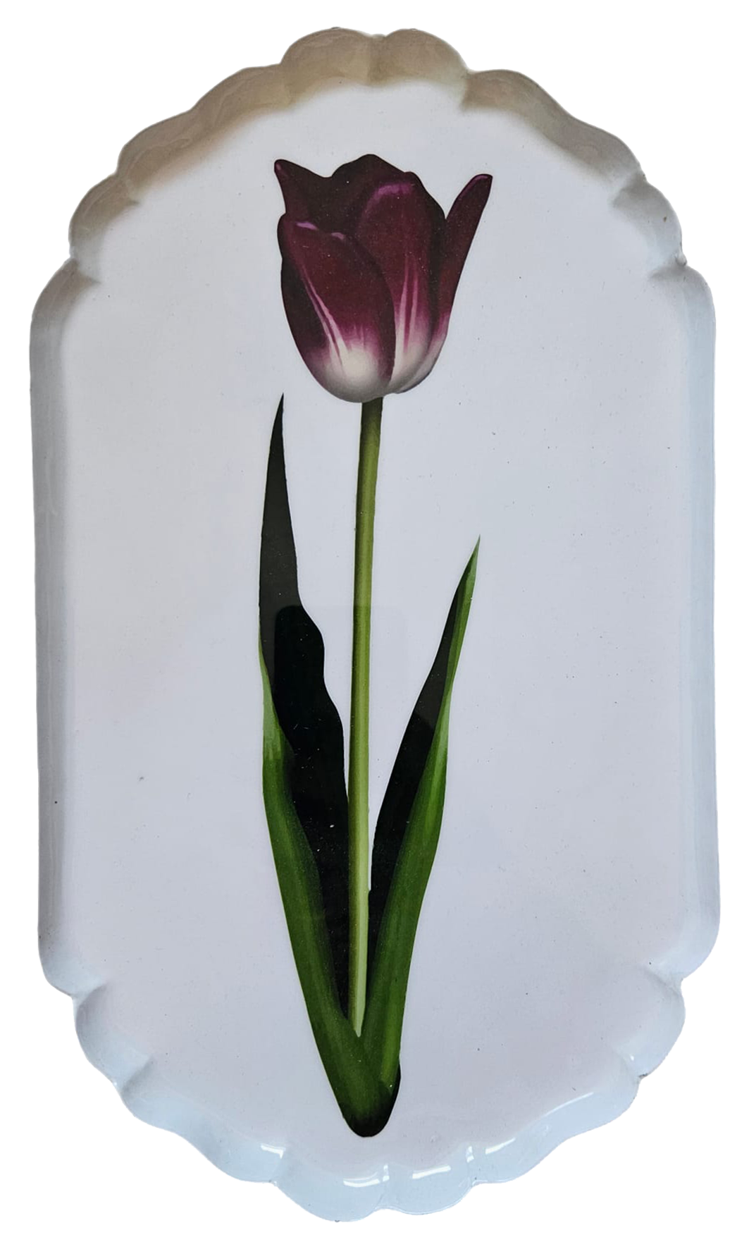 Iron Tray Scalloped Tulip