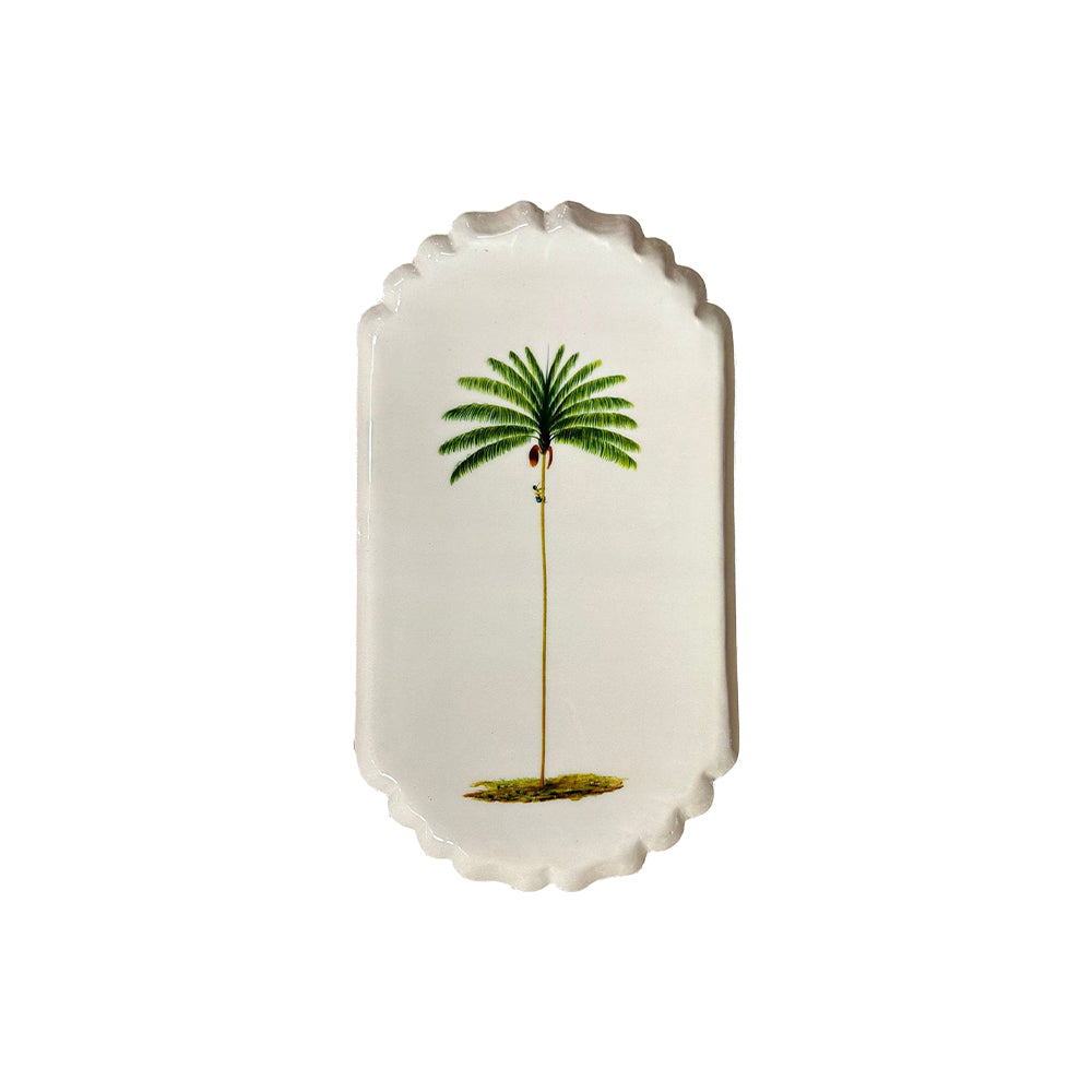 Iron Tray Scalloped Palm