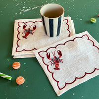 Lobster Cocktail Napkin Set of 4