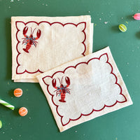 Lobster Cocktail Napkin Set of 4