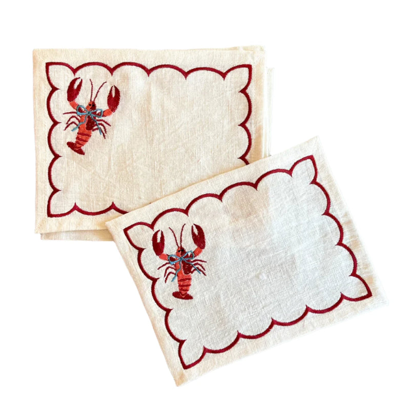 Lobster Cocktail Napkin Set of 4