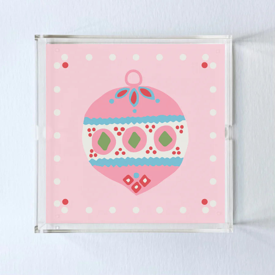 Ornament Acrylic Tray Large Pink