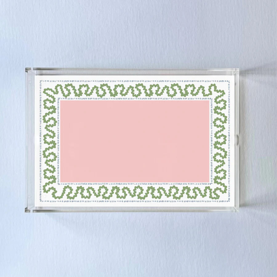 Harbour Trail Acrylic Tray Small Bahama Pink