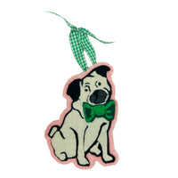Pug Felt Christmas Ornament