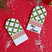 Holiday Lattice Gift Tags Forest Green