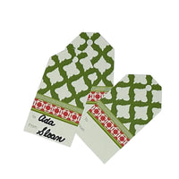 Holiday Lattice Gift Tags Forest Green