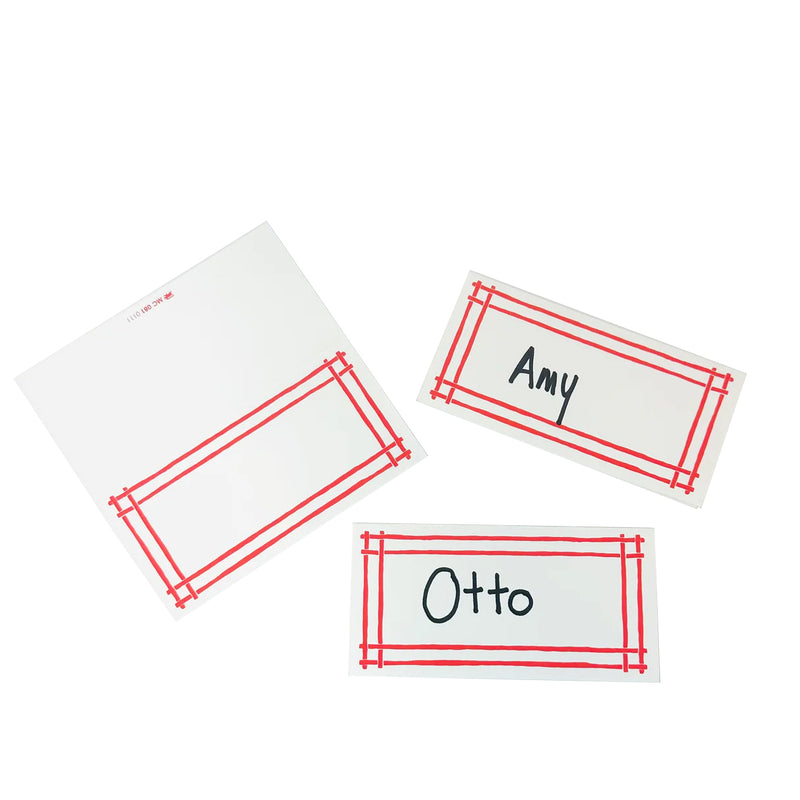 Island House Place Cards Red