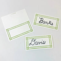 Island House Place Cards Green