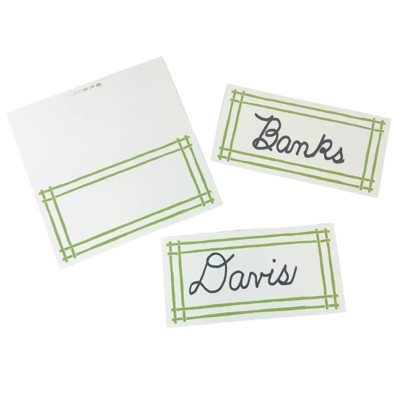 Island House Place Cards Green