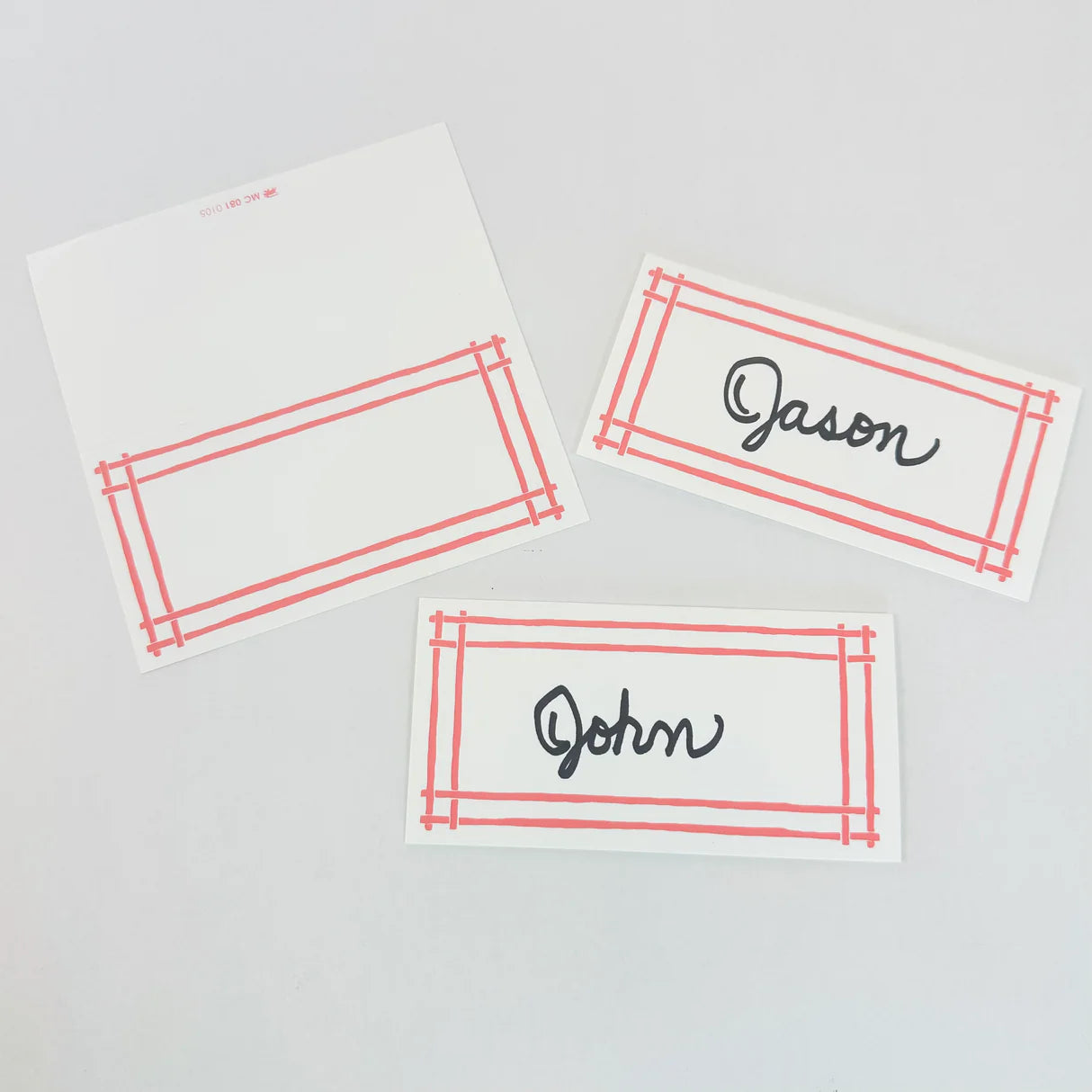 Island House Place Cards Pink