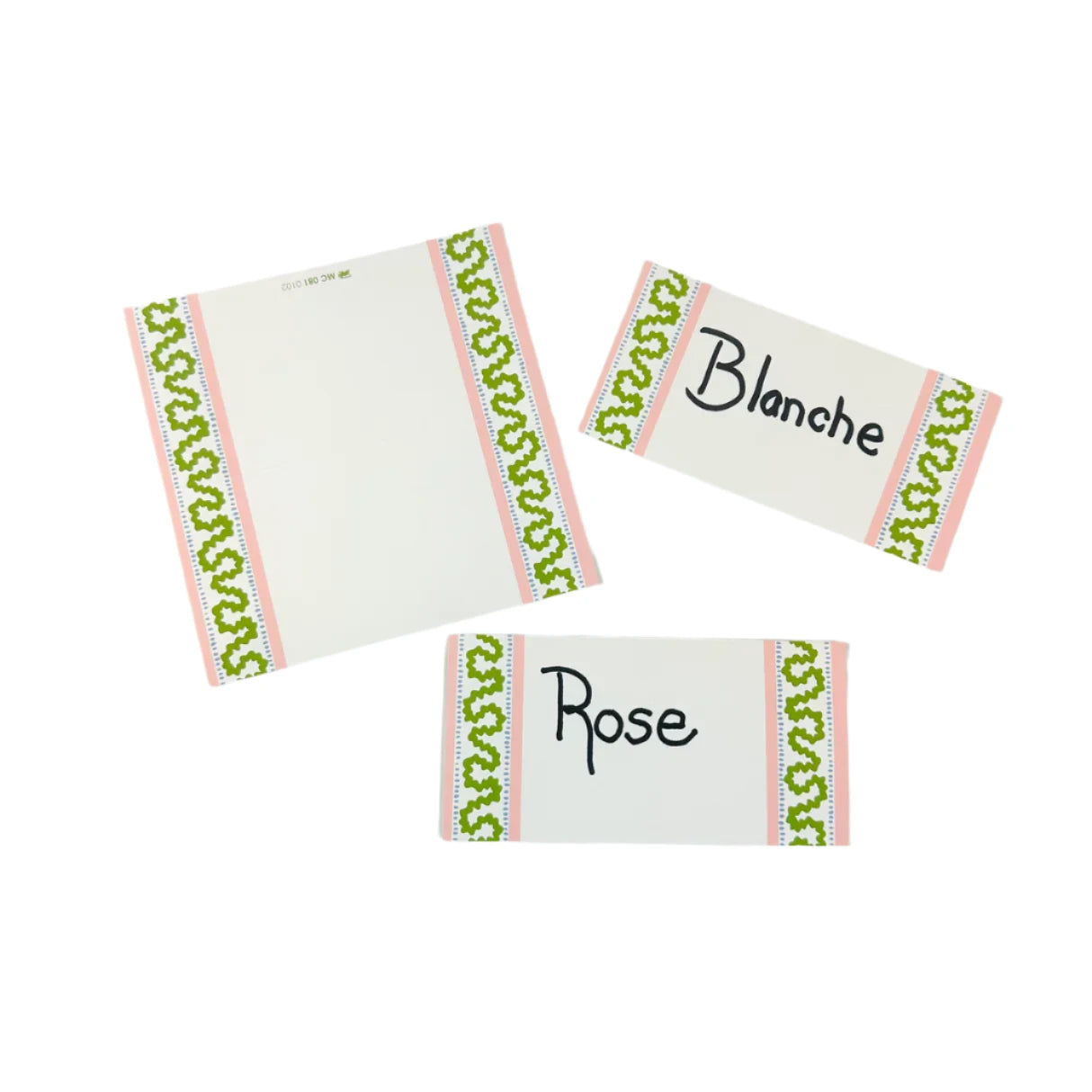 Harbour Trail Place Cards Pink/Green