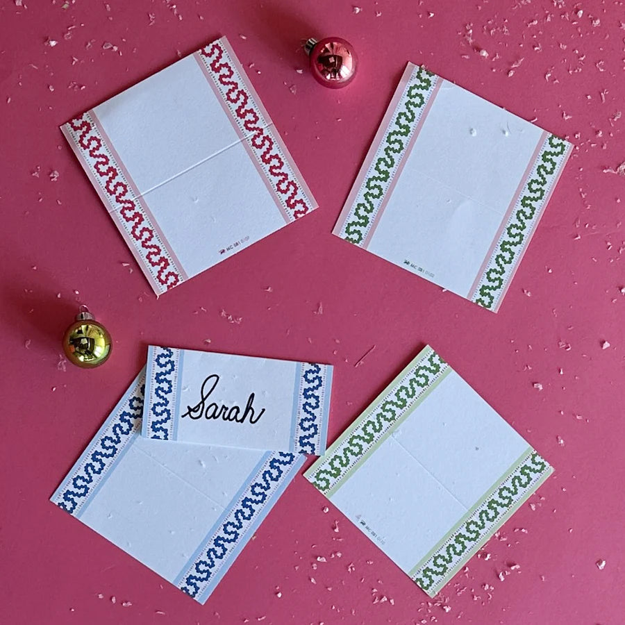 Harbour Trail Place Cards Pink/Green