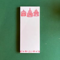 Garden Pavilion Skinny Notepad Red