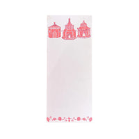 Garden Pavilion Skinny Notepad Red