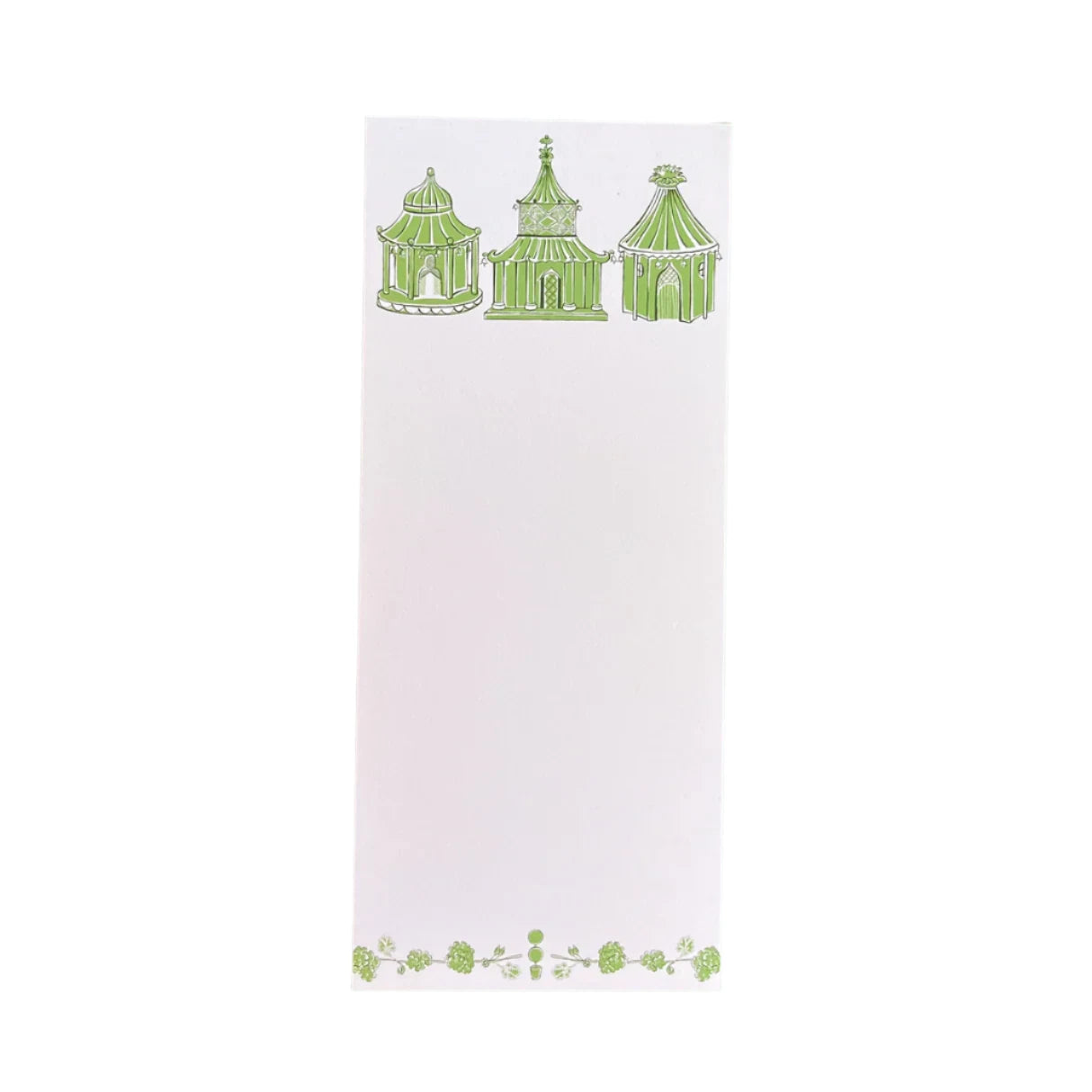 Garden Pavilion Skinny Notepad Green