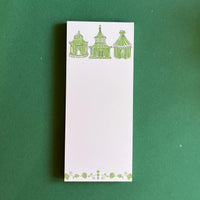 Garden Pavilion Notepad Skinny Green