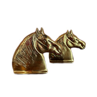 Bookends Brass Horse Heads