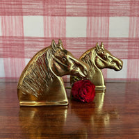 Bookends Brass Horse Heads