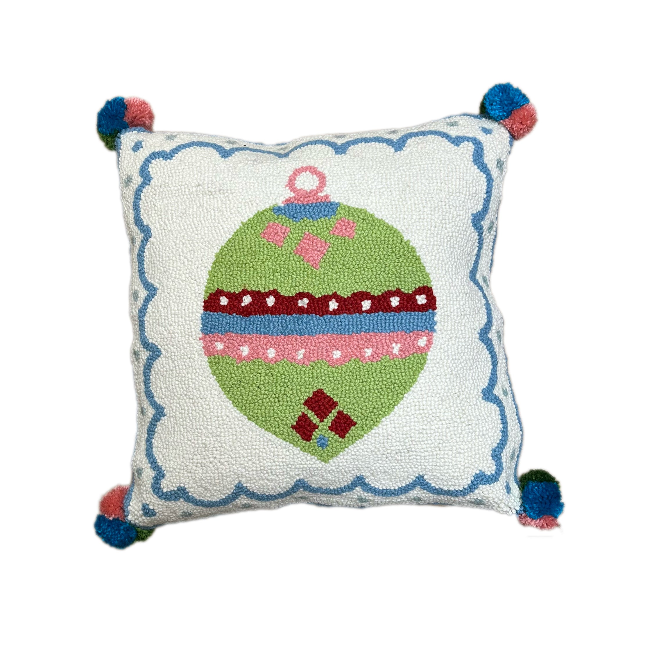 Ornament Cushion White/Green